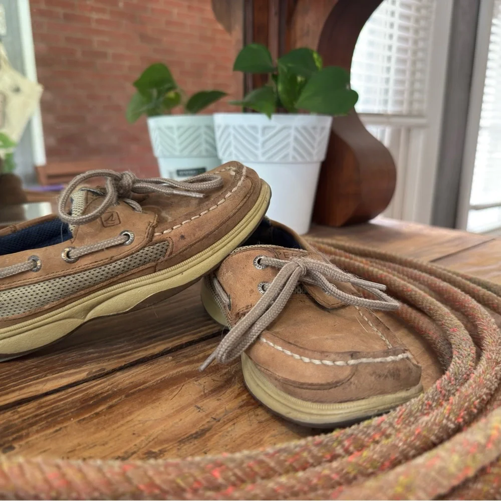 Boys Sperry Leather Boat Shoes